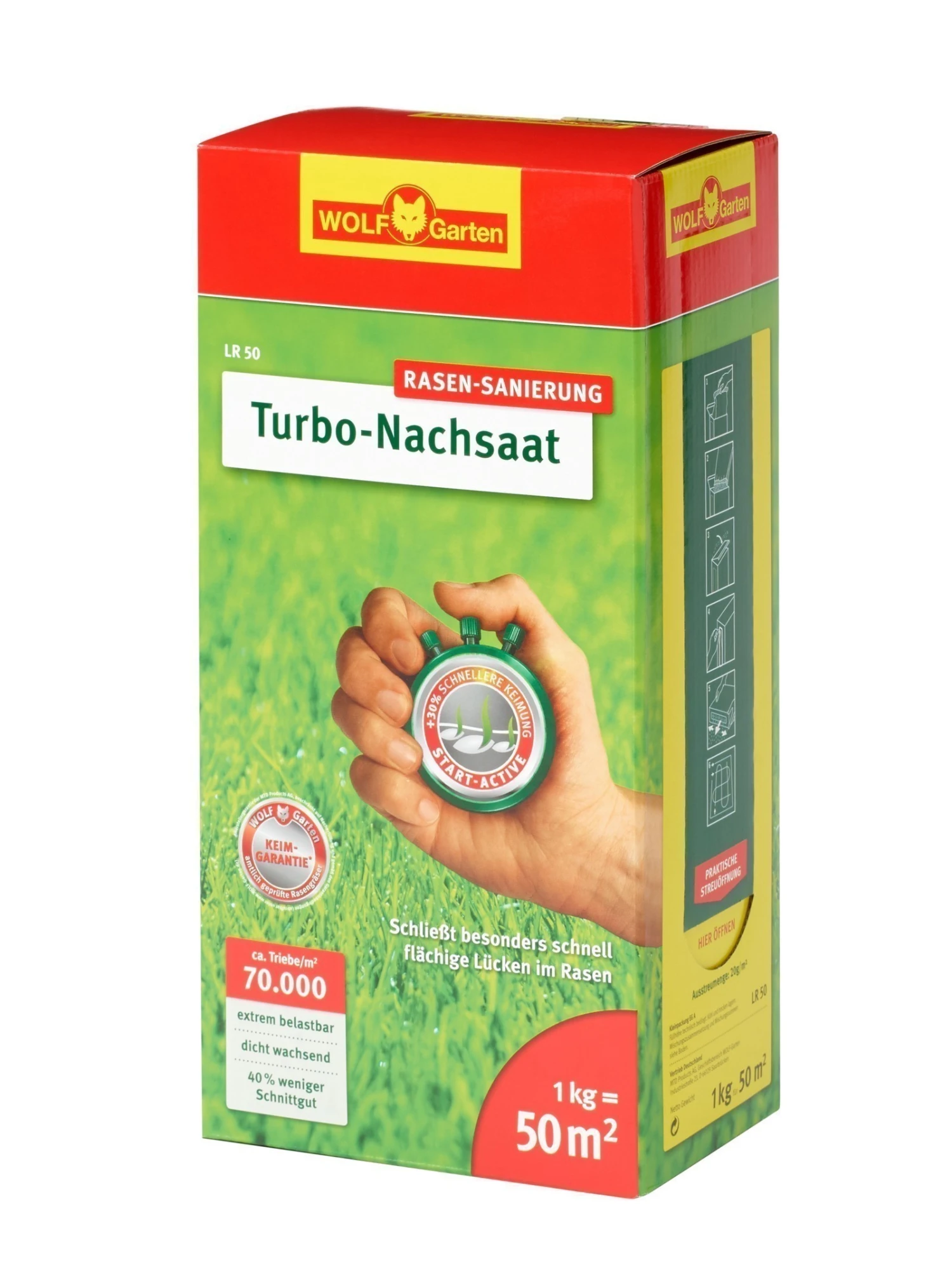 Wolf-Garten Wolf Garten Turbo Nachsaat LR50 Zur Rasen Sanierung Für 50m²