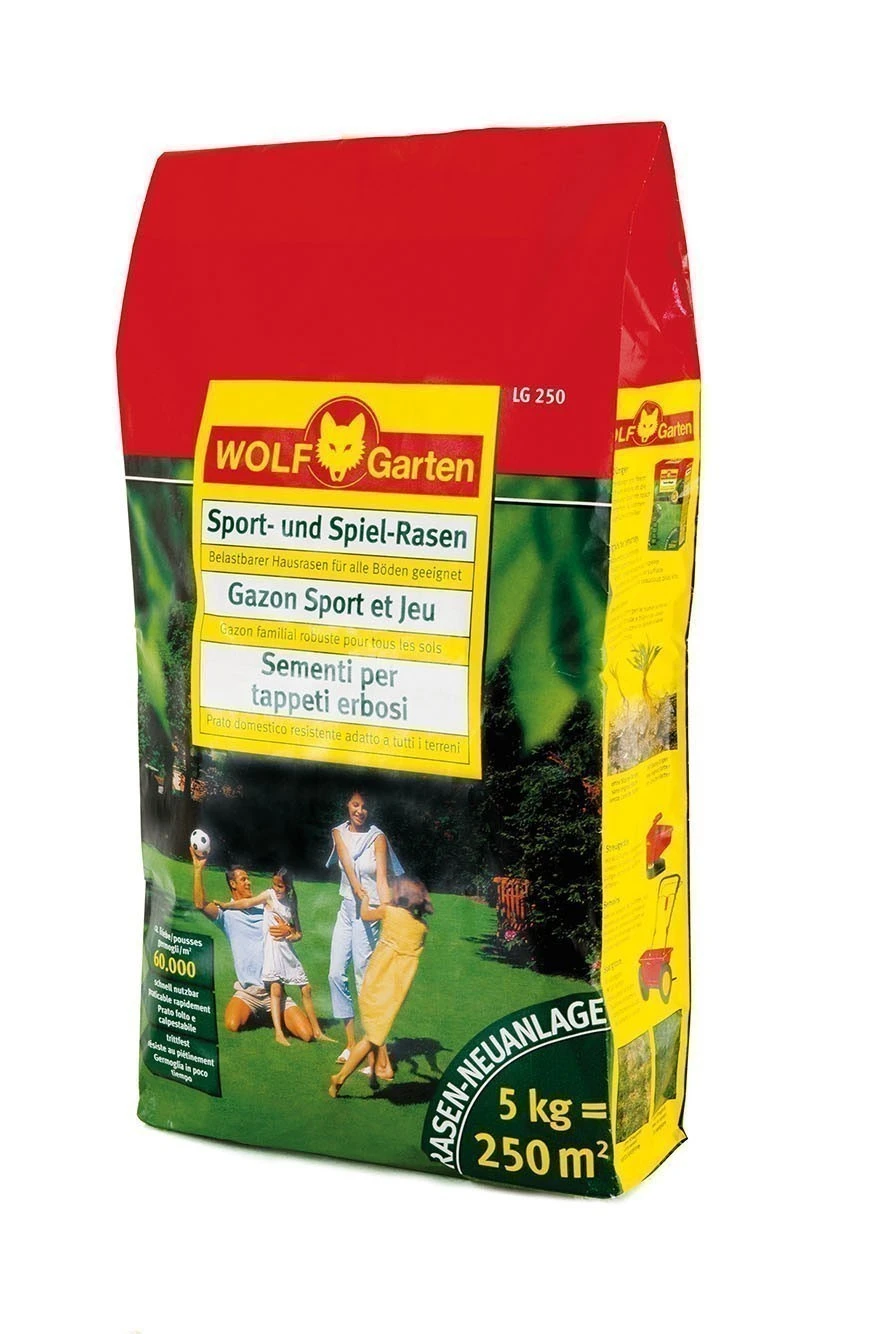Wolf-Garten Wolf Garten Rasensamen / Saatgut Für Sport-Spiel Rasen LG 250 Für 250m