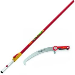 WOLF-Garten Astsäge Power Cut Saw Pro 370 + Vario-Stiel ZM-V 4 Set, Multi-star® (rot/silber, PCSPRO 370/ZM-V4)